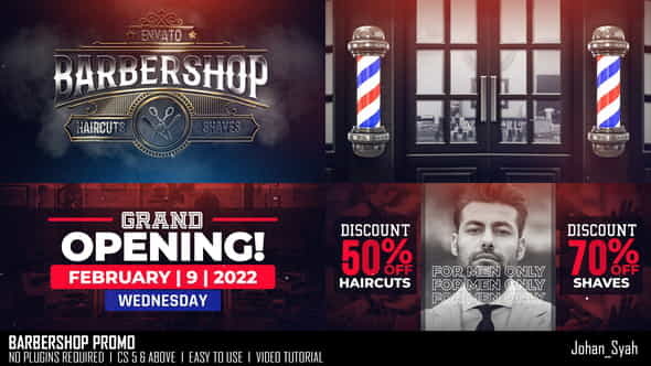 Barbershop Promo - VideoHive 35543520