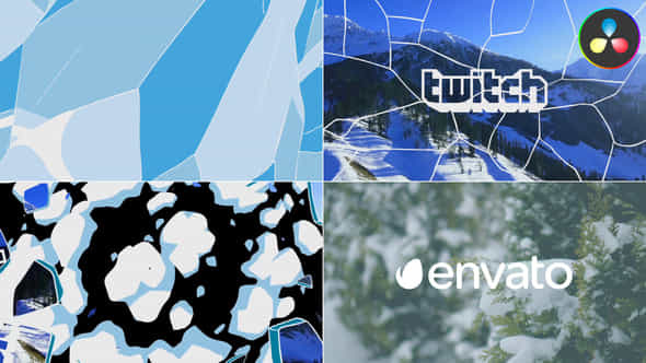 New Year Ice Logo For Davinci Resolve - VideoHive 49496929