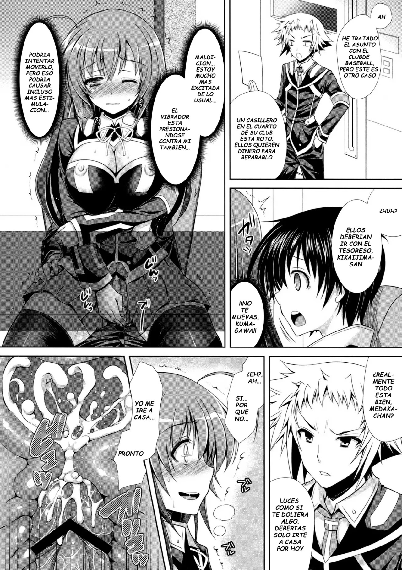 Medaka chan Sakunyuu 5 Kumagawa kun molesta a Medaka chan con un Vibrador - 17