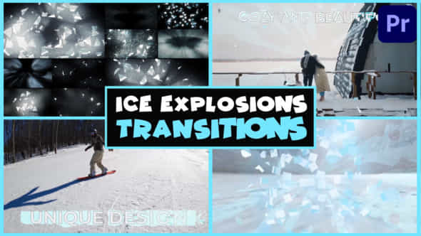 Ice Explosions Transitions Premiere Pro Mogrt - VideoHive 49173105