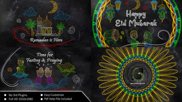 Ramadan Mubarak Doodle - VideoHive 26442655