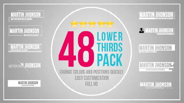 48 Lower Thirds Pack - VideoHive 12725841