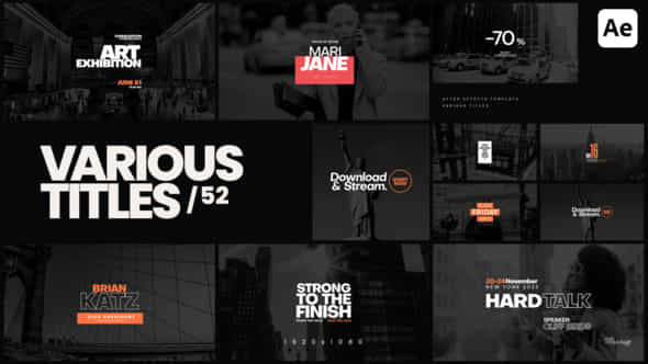 Various Titles 52 - VideoHive 52745052