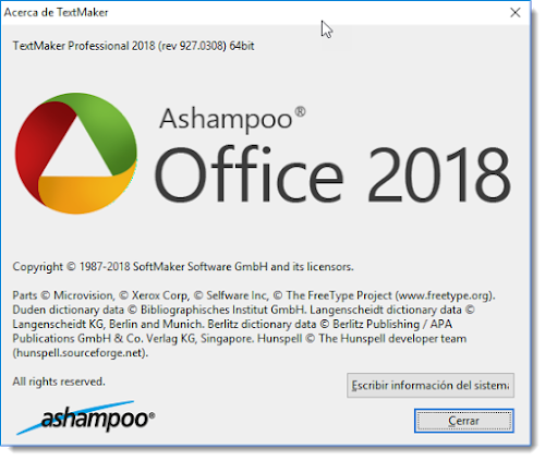 P4y3wpib_o - Ashampoo Office Professional 2018 [Multilenguaje] [UL-NF] - Descargas en general