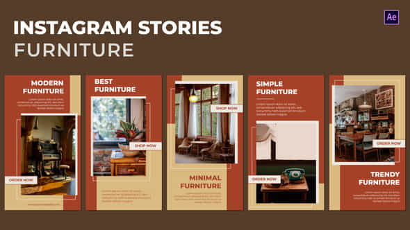 Furniture Instagram Stories - VideoHive 46683098