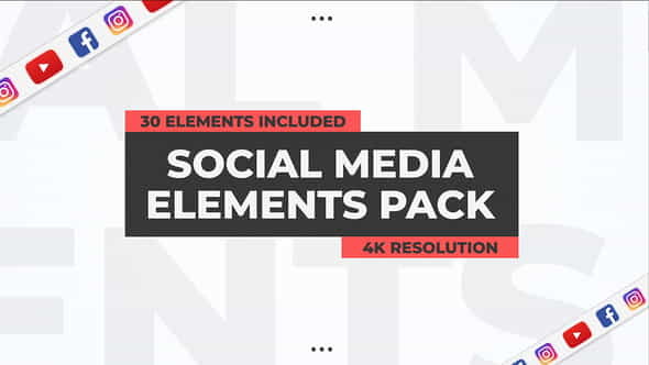 Social Media Elements Pack - VideoHive 26618681