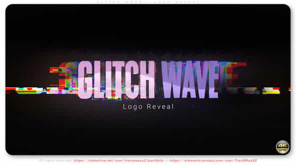 Glitch Wave Logo Reveal - VideoHive 59018089