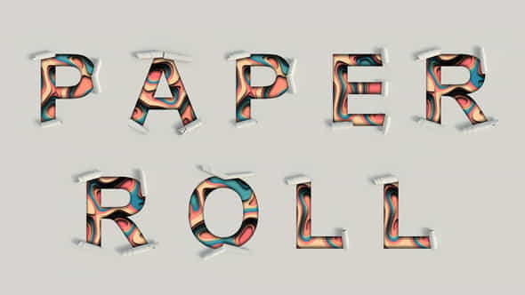 Paper Cut Roll Up Text - VideoHive 24635186
