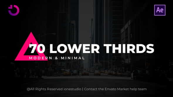 70 Lower Thirds - VideoHive 37568735
