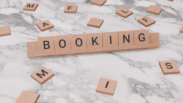 Booking Word On Scrabble - VideoHive 41761539