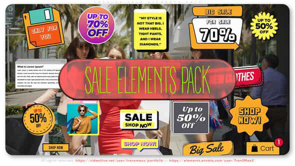 Fashion Sale Elements Pack - VideoHive 55879959