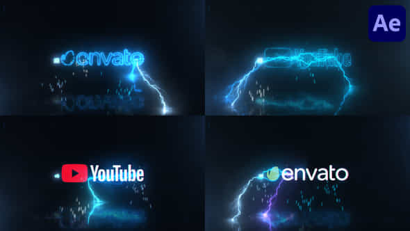 Energetic Electrify And Laser Logo - VideoHive 22385751