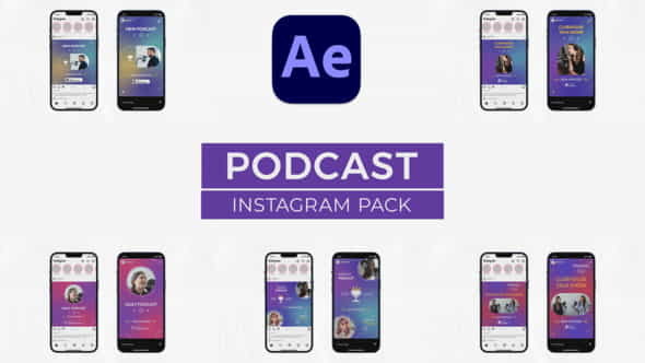 Podcast Instagram Pack - VideoHive 38351170
