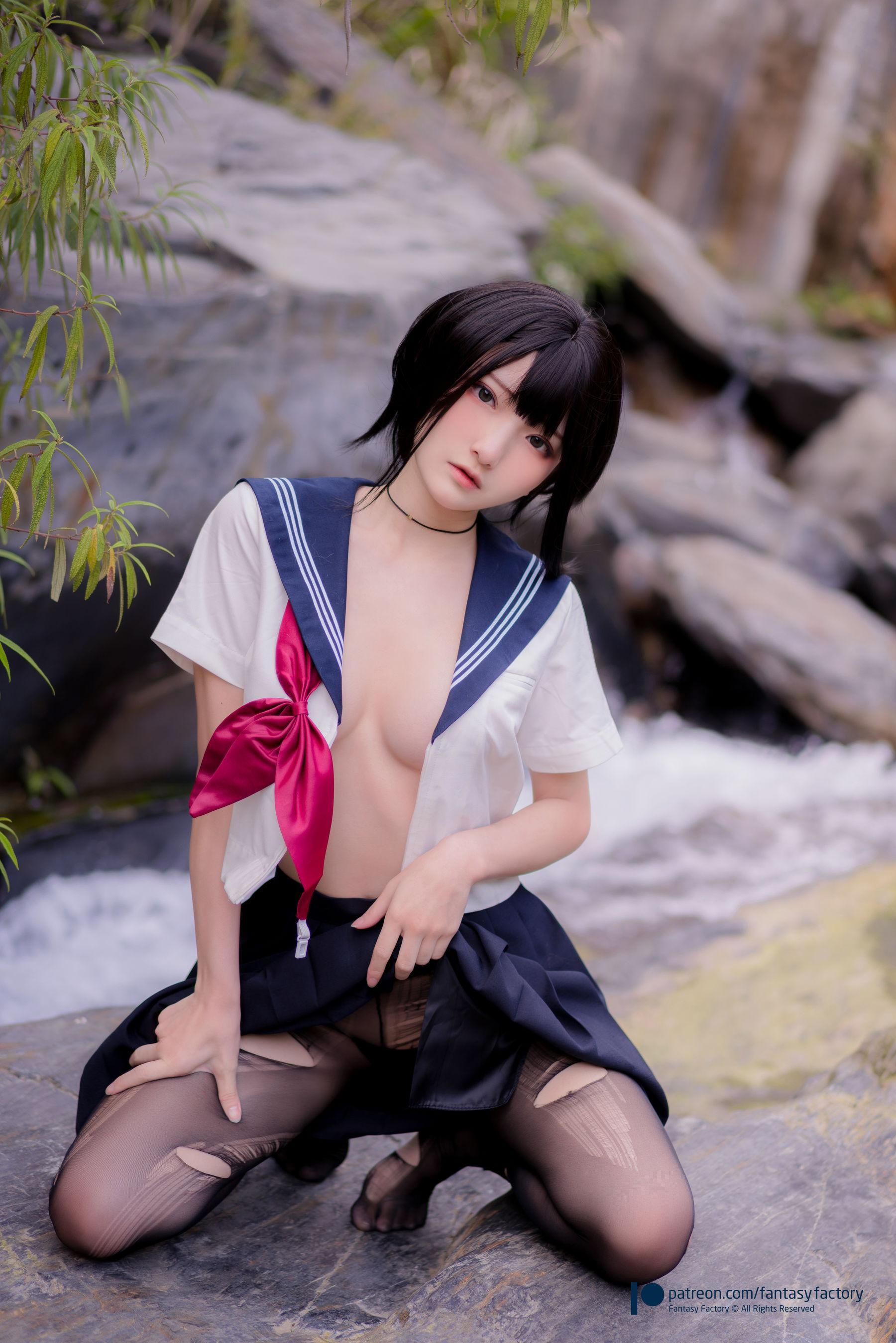 [Cosplay] 小丁 《Fantasy Factory》 – 女仆 JK 死库水(75)