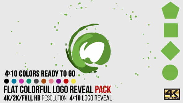 Flat Colorful Logo Reveal Pack - VideoHive 15930197