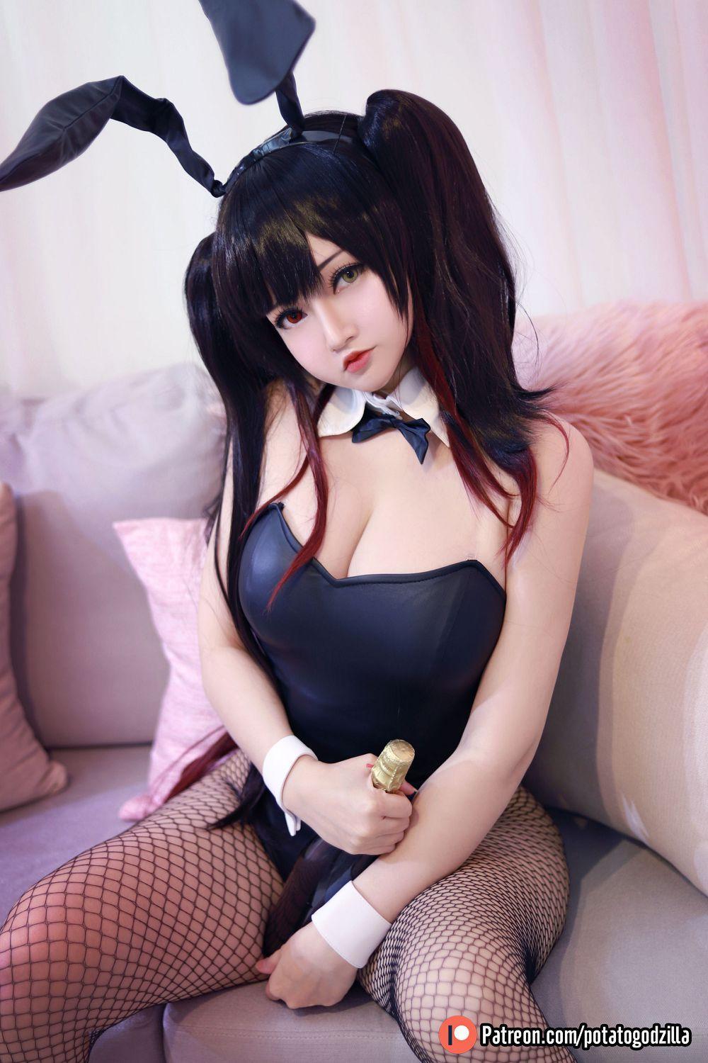 [福利女神cosplay] Potato Godzilla - Kurumi Tokisaki Bunny Girl(9)