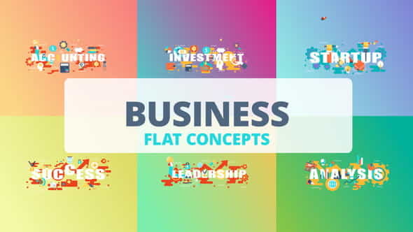 Business - Typography Flat Concept - VideoHive 23815946