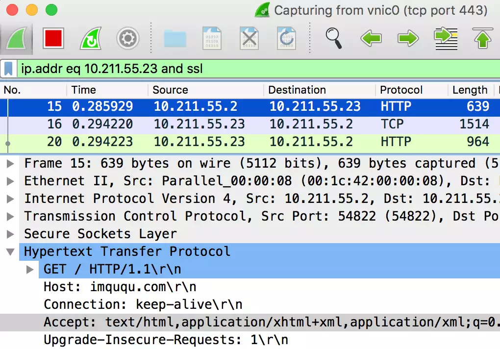 decrypt http1 over tls