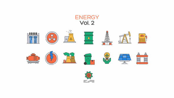 Energy Line Icons - VideoHive 40392592