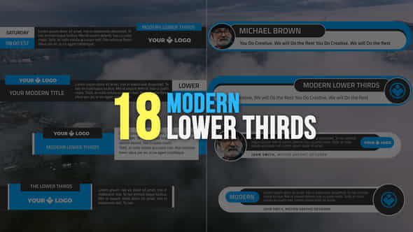 18 Modern Lower Thirds - VideoHive 39469711