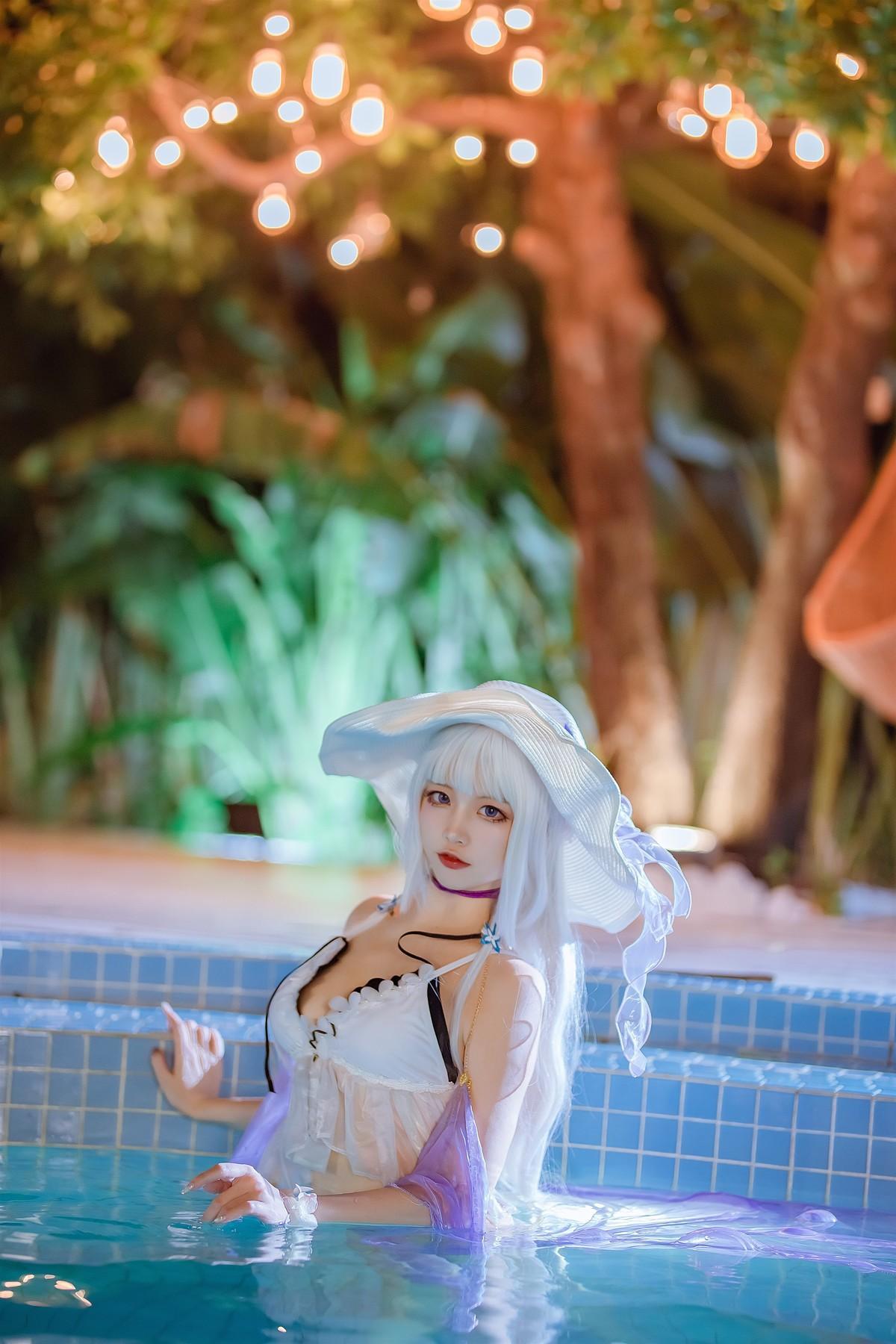 Cosplay 二佐Nisa 碧蓝光辉泳装(4)