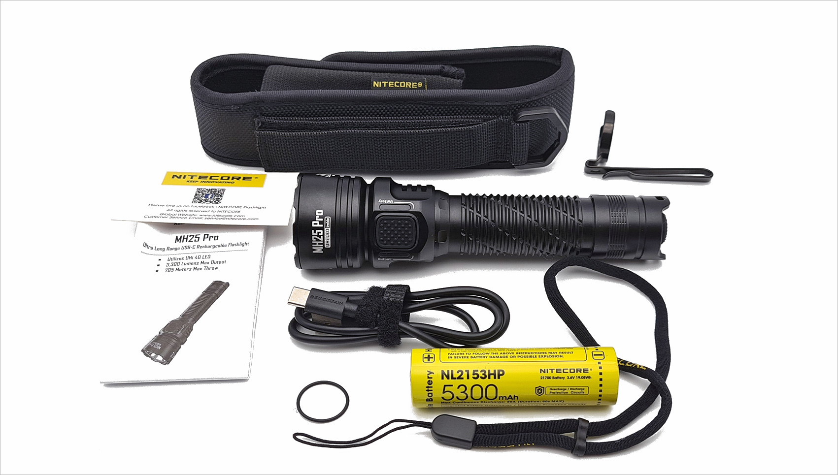 Review Nitecore MH25 Pro - 3300lm, 705 meters. - 21700 Flashlights 