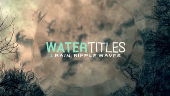 Water Ripple Rain Titles - VideoHive 20177364