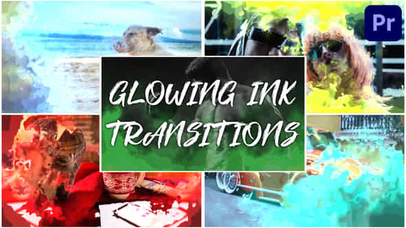 Glowing Ink Transitions - VideoHive 45319457