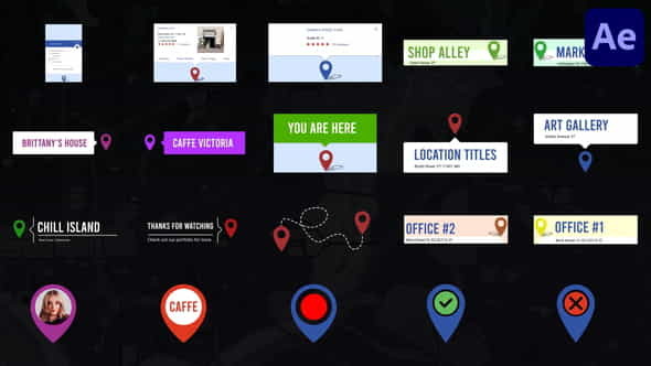 Location Pin Titles - VideoHive 38543855