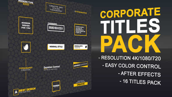 Corprate Clean Titles Pack - VideoHive 50195067