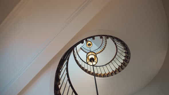 View Of A Vintage Staircase In The Interior - VideoHive 49062674