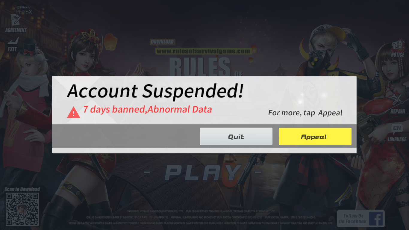 rules of survival download problem