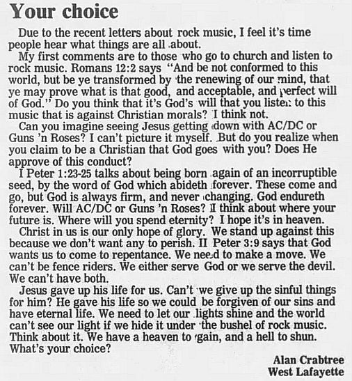 1989.02.21/04.10 - Journal and Courier (Lafayette, IN.) - Readers' letters/Debate on GN'R L5x1JxeS_o