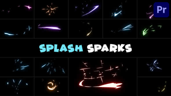 Splash Sparks For Premiere Pro - VideoHive 51443314