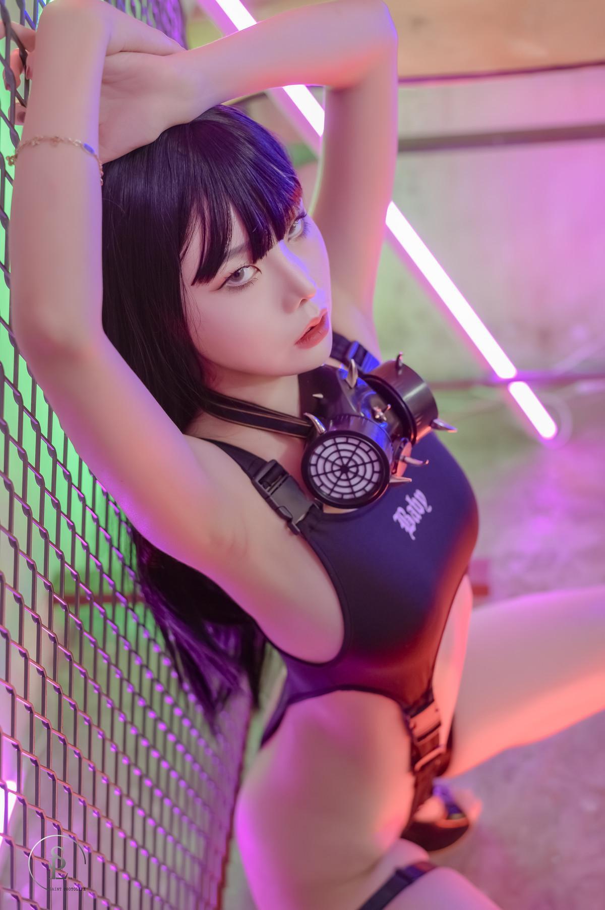 Yuna 유나, Saint PhotoLife Vol.46 Cyber Punk Set.01(3)