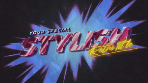 80S Retro Opener Title Logo - VideoHive 51712576