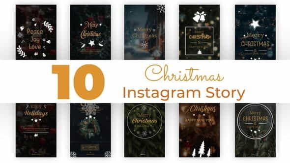 Christmas Instagram Story Titles - VideoHive 35143752