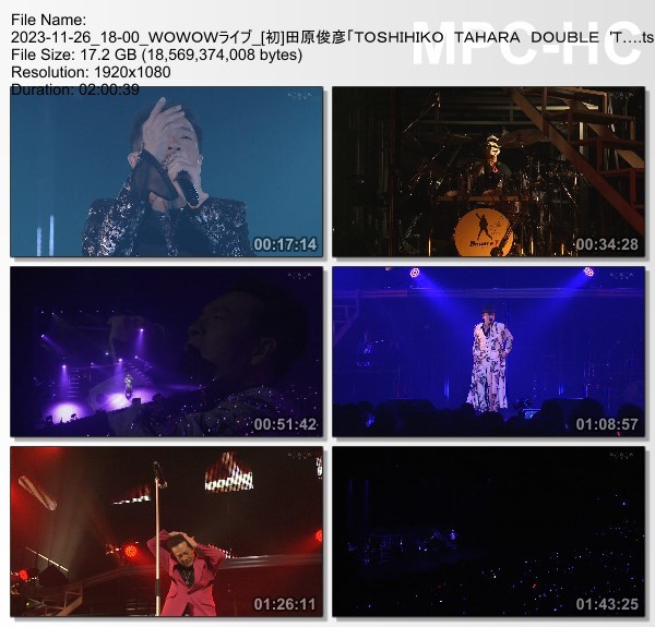 [TV-Variety] 田原俊彦 – TOSHIHIKO TAHARA DOUBLE ‘T’ TOUR 2023 DANDYLION (WOWOW Live 2023.11.26)