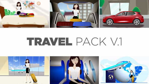 Female Character Travel toolkit V.1 - VideoHive 33843474