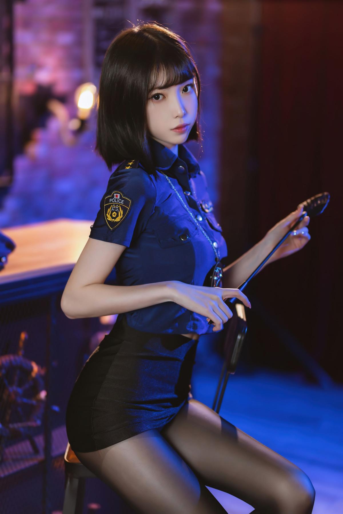 Cosplay 许岚 黑丝制服(13)