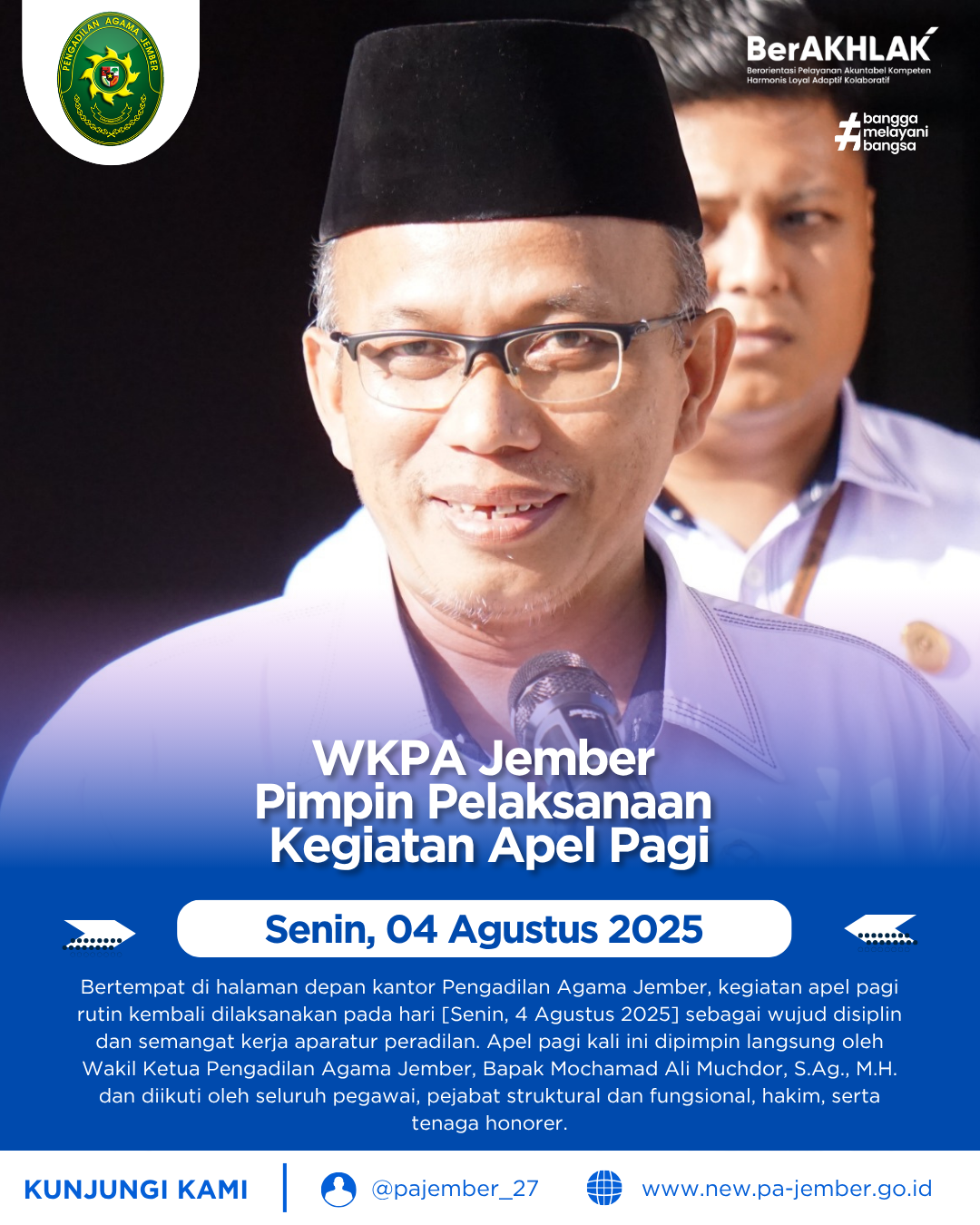 WKPA Jember Pimpin Pelaksanaan Kegiatan Apel Pagi