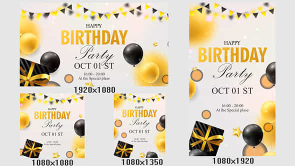 Happy Birthday Stories - VideoHive 48559860