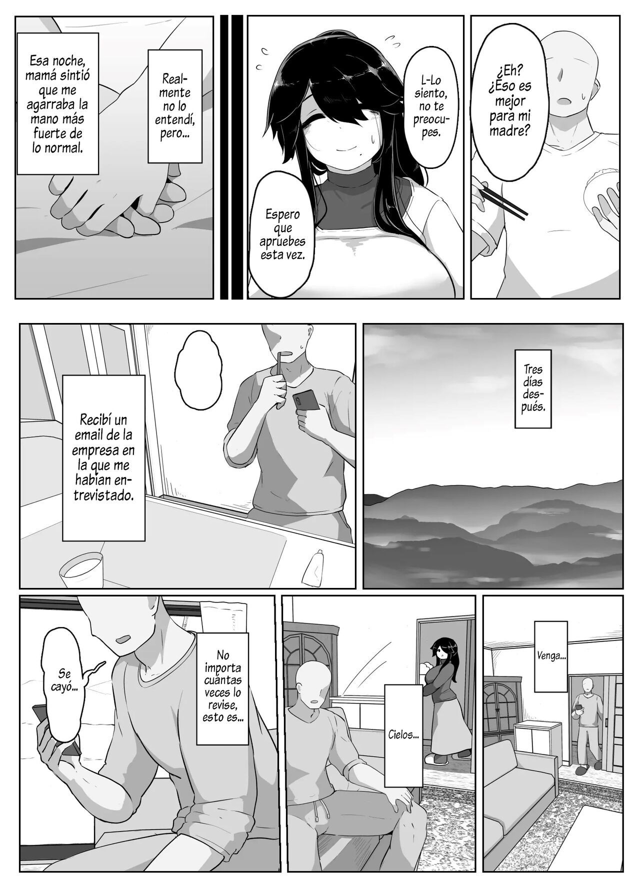 [hahayamoya (moya)] Oyasumi, Okaa-san I  Good Night, Mom I [Spanish]  [Al Chile no Sé Scan]