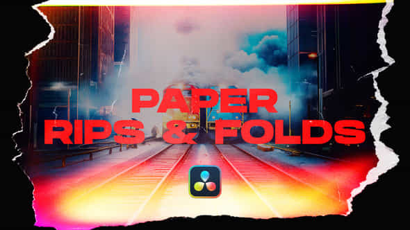 Paper Rips Folds Transitions Vol 2 Davinci Resolve - VideoHive 48998766