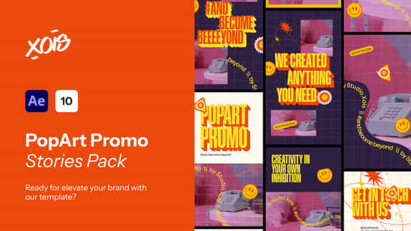 Popart Promo Stories Pack - VideoHive 53105583