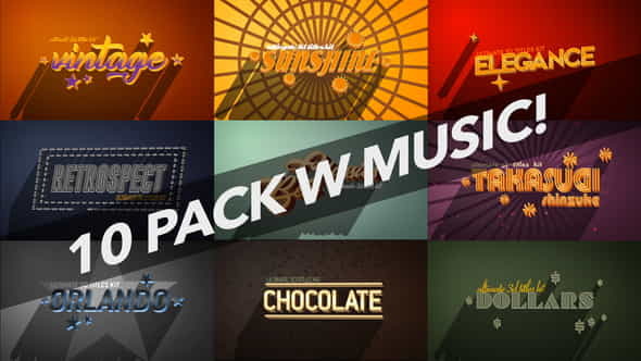 4K Vintage Retro 10 Logo - VideoHive 22039249