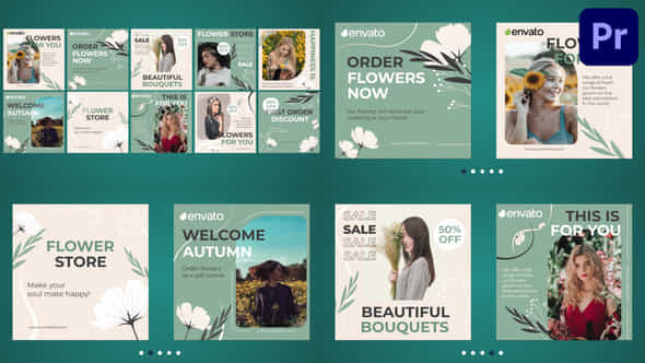 Flower Store Posts - VideoHive 46761773