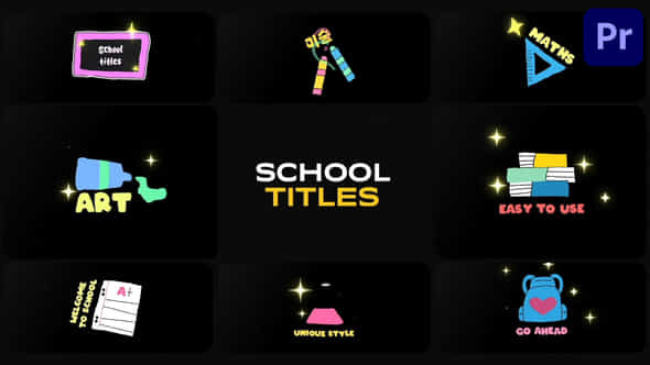 Colorful School Titles For Premiere Pro - VideoHive 52038465