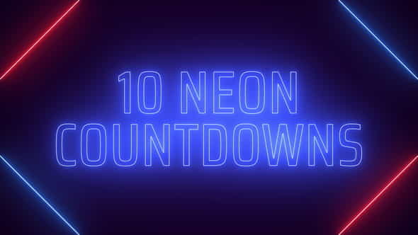 Neon Countdowns - VideoHive 37321393
