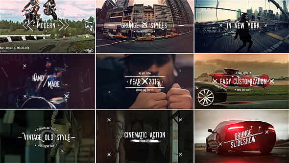 Grunge Vintage Slideshow Titles - VideoHive 12188479